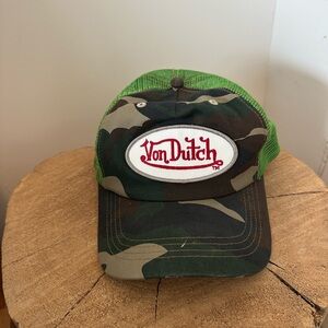 Von Dutch Green Camouflage Cap